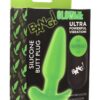 Bang! 21X Glow in The Dark Rechargeable Silicone Butt Plug with Remote - Green