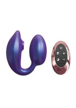 Love to Love Wonderlover Rechargeable Silicone Dual Vibrator with Remote - Iridescent Night Blue
