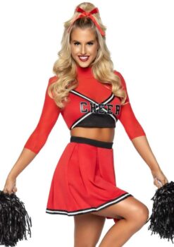 Leg Avenue Varsity Babe Set Crop Top with Cheer Logo