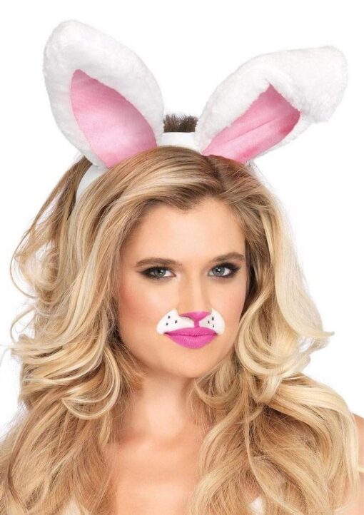 Leg Avenue Plush Bunny Ears - O/S - White