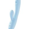 Play with Me Moondust Magic Rechargeable Silicone Rabbit Vibrator - Blue