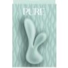 Pure Teal Rechargeable Silicone Rabbit Vibrator - Teal