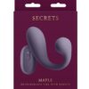 Secrets Maple Rechargeable Silicone G-Spot Warming Vibrator with Clitoral Stimulation - Purple