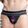 Dog Pack Pup Taggers 7-Tag Dog Jock - Black/Silver - Medium