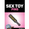 Paddle Spank Me Enamel Pin - Yellow/Grey