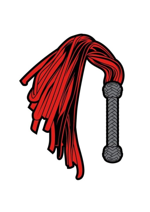 Flogger Enamel Pin - Red/Grey