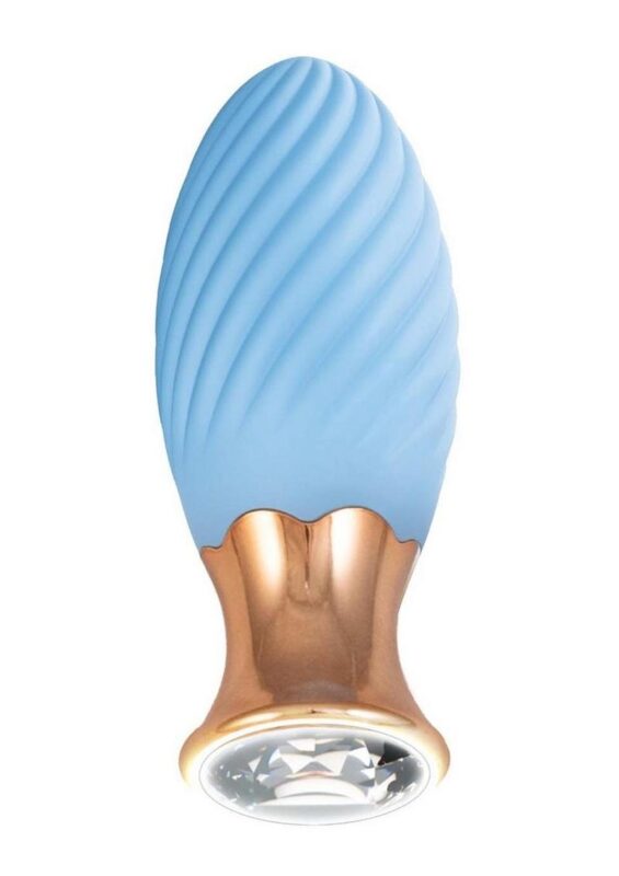 Goddess Diamond Tulip Rechargeable Silicone Massager - Blue