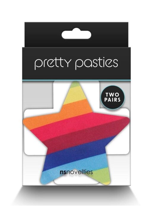 Pretty Pasties Pride Cross and Star - Rainbow