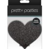 Pretty Pasties Glitter Hearts - Black/Gold