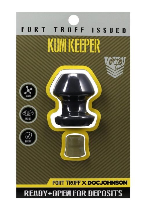 Fort Troff Kum Keeper Silicone Open End Anal Plug - Small - Black