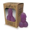 Eden`s Candle Vanilla Scented Penis - Eggplant Purple