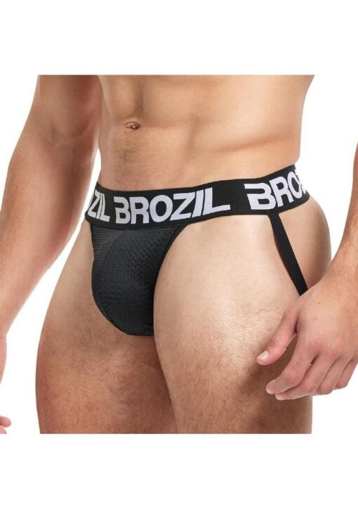 Brozil Ultra Bulge Enhancing Jockstrap - Large/XLarge - Black