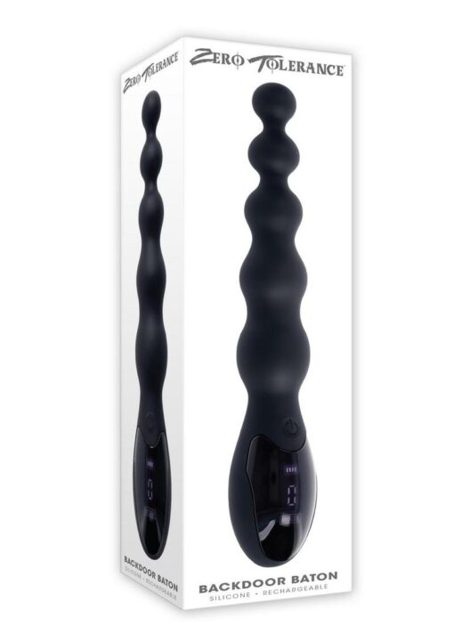 Zero Tolerance Backdoor Baton Rechargeable Silicone Anal Beads - Black