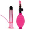 Lux Fetish Vibrating Clitoral Pump with Quick Release - Pink/Black
