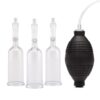 Lux Fetish Nipple Suckers with Clitoral Pump - Clear/Black