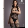 Le Desir Lace and Fishnet Bodystocking - Queen - Black