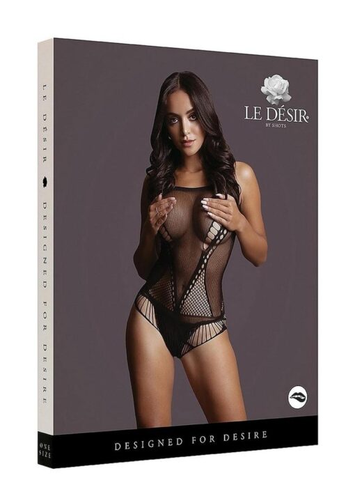 Le Desir Contrast Net Teddy - O/S - Black