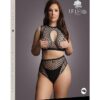 Le Desir Duo Net Key Hole Bra Set - Queen - Black