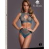 Le Desir Duo Net Key Hole Bra Set - O/S - Blue