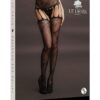 Le Desir Crotchless Cut Out Pantyhose - O/S - Black