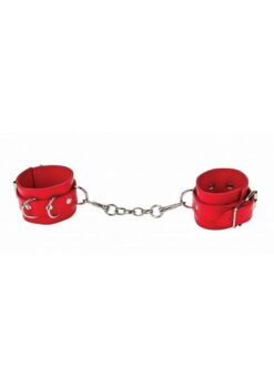 Ouch! Leather Cuffs - Red