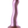 Ouch! Ultra Soft Curvy G-Spot Silicone Dildo 7in - Mettalic Rose Gold