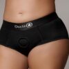Ouch! Vibrating Strap-On Brief Rechargeable - XL/2XL - Black
