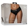 Ouch! Vibrating Strap-On High-Cut Brief Rechargeable - M/L - Black