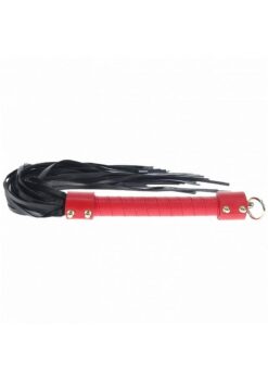 Ouch! Milan Collection Flogger - Black/Red