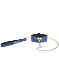 Ouch! Florence Collection Collar with Leash - Blue