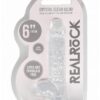 RealRock Crystal Clear Dildo with Balls 6in - Clear