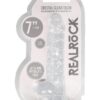 RealRock Crystal Clear Dildo with Balls 7in - Clear