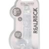 RealRock Crystal Clear Dildo with Balls 8in - Clear
