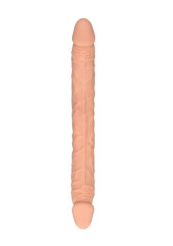 RealRock Skin Realistic Double Dildo 14in - Vanilla