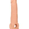 RealRock Skin Penis Extender with Rings 9in - Vanilla