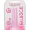 RealRock Crystal Clear Non Realistic Dildo with Suction Cup 5.3in - Pink