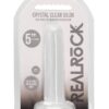 RealRock Crystal Clear Non Realistic Dildo with Suction Cup 5.3in - Clear
