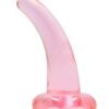 RealRock Crystal Clear Non Realistic Dildo with Suction Cup 4.7in - Pink