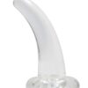RealRock Crystal Clear Non Realistic Dildo with Suction Cup 4.7in - Clear