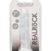 RealRock Crystal Clear Non Realistic Dildo with Suction Cup 7in - Clear