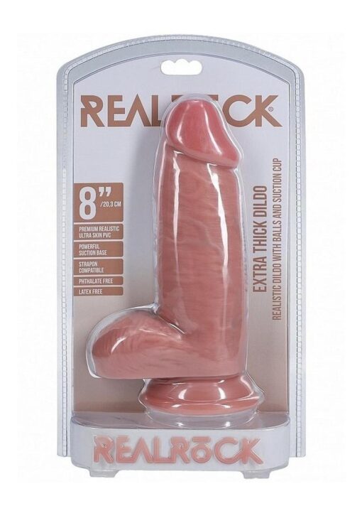 RealRock Ultra Realistic Skin Extra Thick with Balls 8in - Vanilla