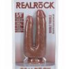 RealRock Ultra Realistic Skin Double Trouble 5in/6in - Caramel