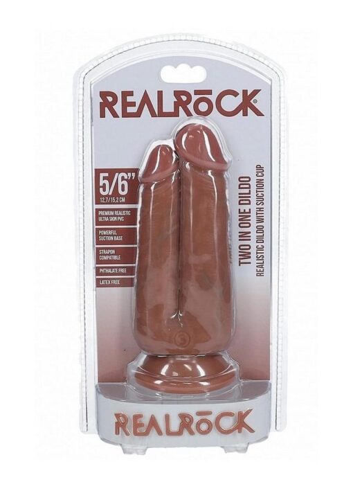 RealRock Ultra Realistic Skin Two in One 5in/6in - Caramel