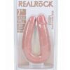 RealRock Ultra Realistic Skin U Shaped Double Dildo 7in - Vanilla