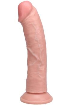 RealRock Vibrating Cock Regular Curved 8in - Vanilla