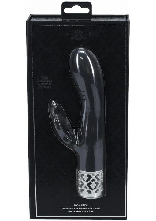 Royal Gems Monarch Rechargeable Silicone Vibrator - Black