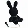 S-Line Rabbit Bondage Velvet - Small - Black