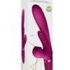 Vive ENA Rechargeable Silicone Triple Motor Thrusting G-Spot with Flapper and Air Wave Clit Stimulation Vibrator - Pink