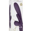 Vive ENA Rechargeable Silicone Triple Motor Thrusting G-Spot with Flapper and Air Wave Clit Stimulation Vibrator - Purple