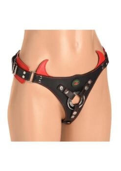 Creature Cocks Horny Devil Strap-On Harness - Red/Black